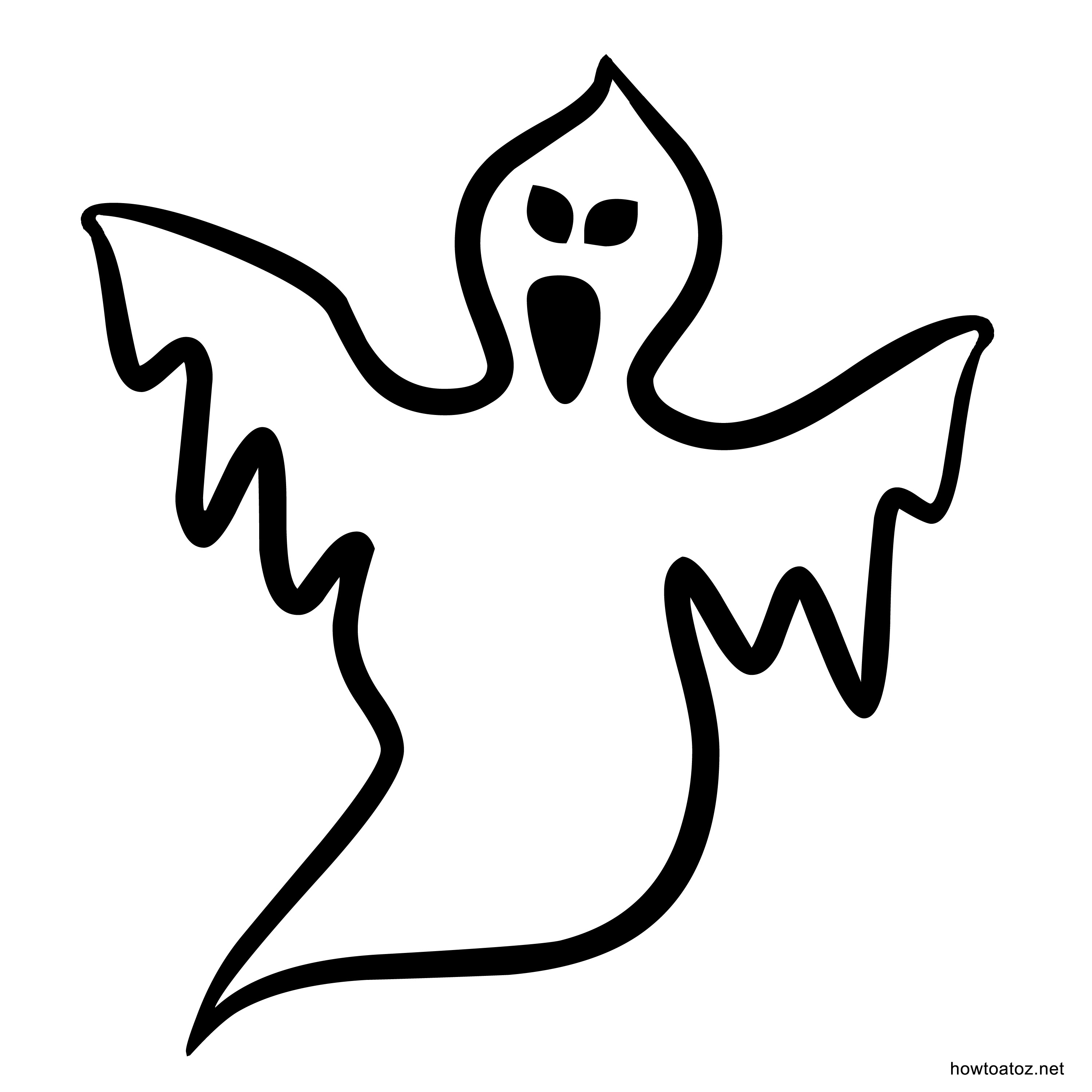 free halloween stencil template ghost