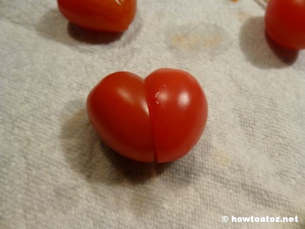 Valentine's Cherry Tomato Hearts