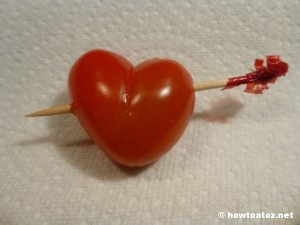 Valentine's Cherry Tomato Hearts