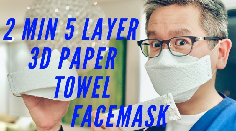 How To Make 5 Layer 3D Paper Towel Face Mask
